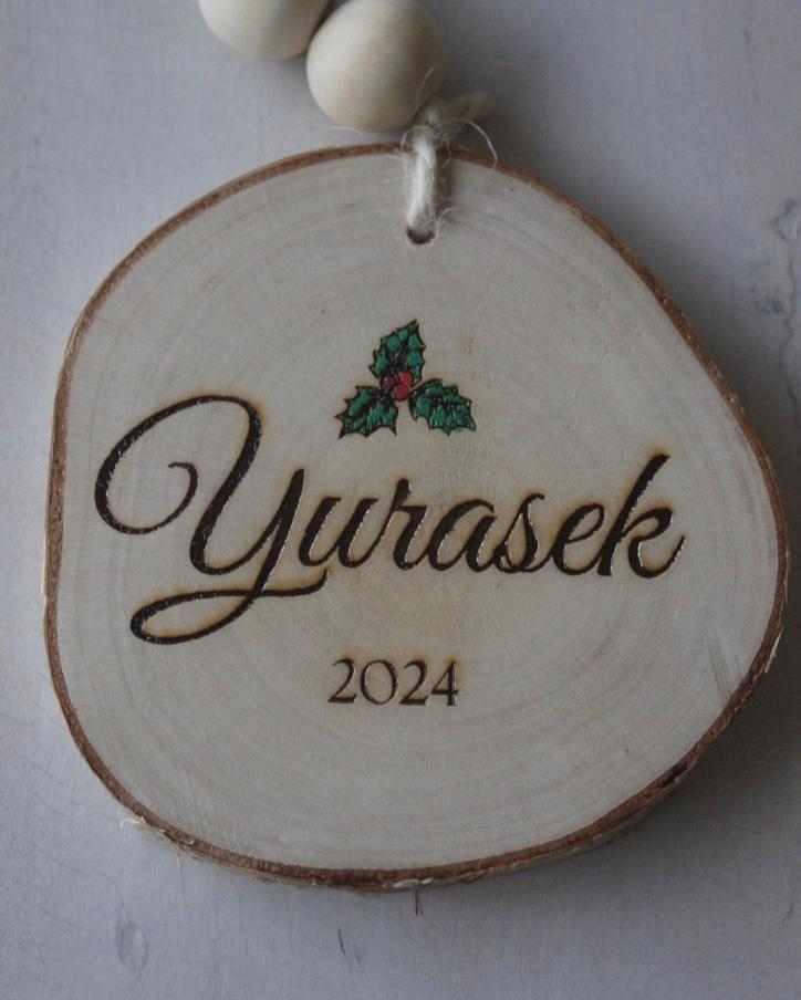 Mistletoe Name Ornament