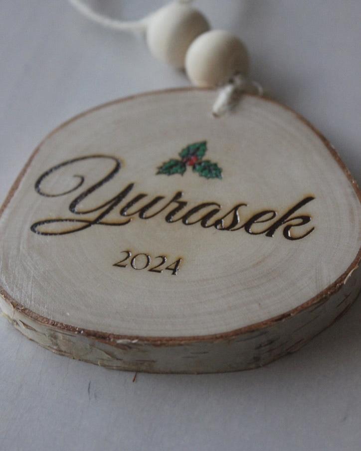 Mistletoe Name Ornament