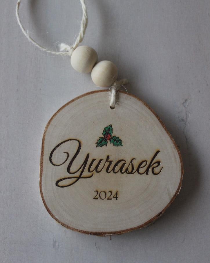Mistletoe Name Ornament