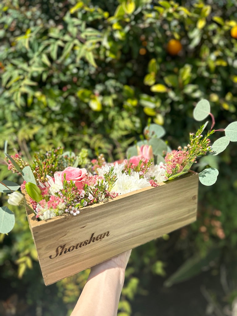 Engraved Flower Box