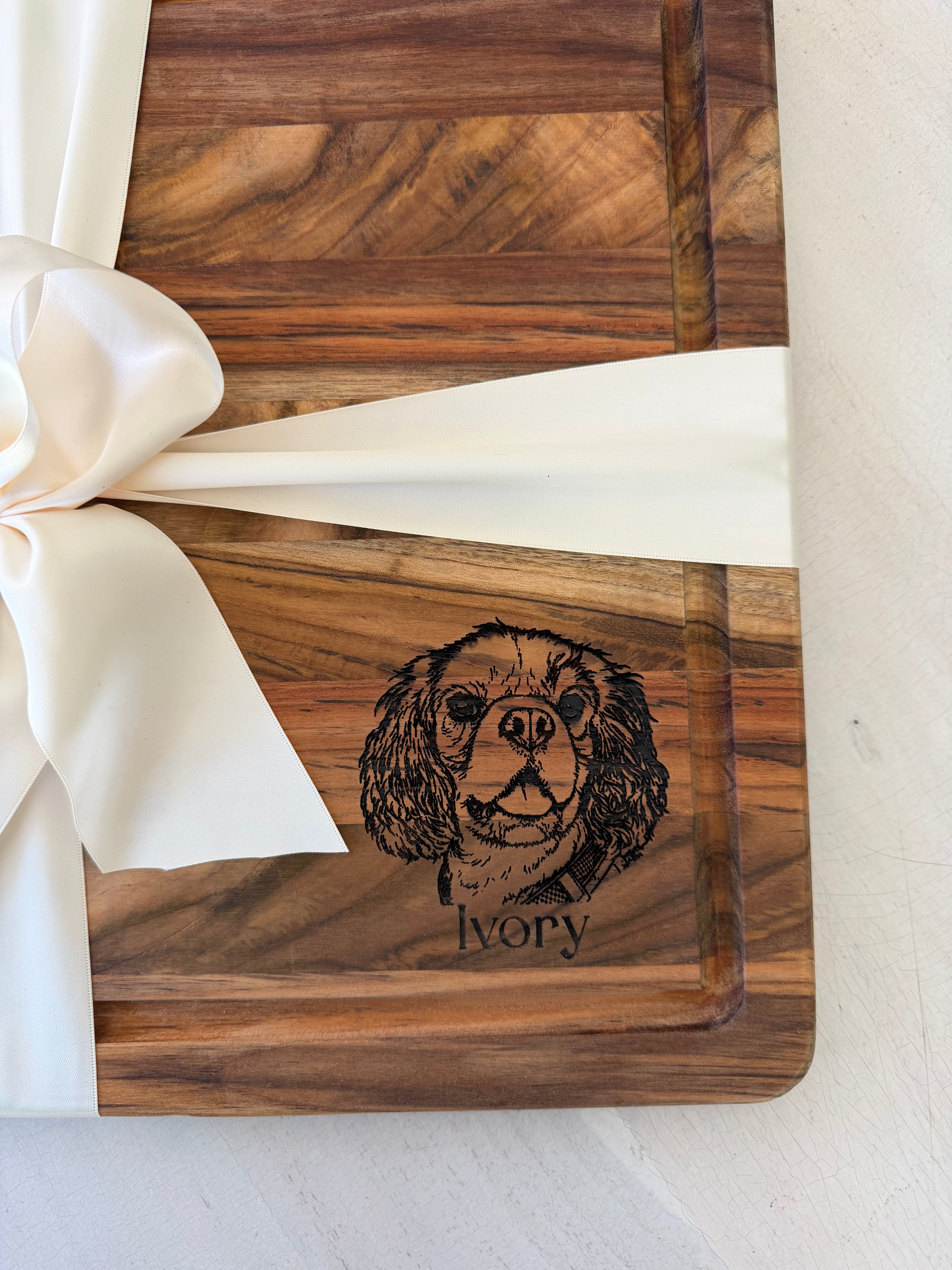 Engraved Acacia Wood Cutting Board