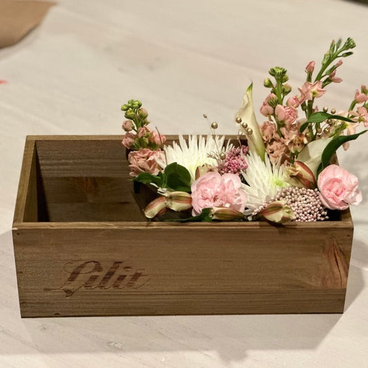 Engraved Flower Box